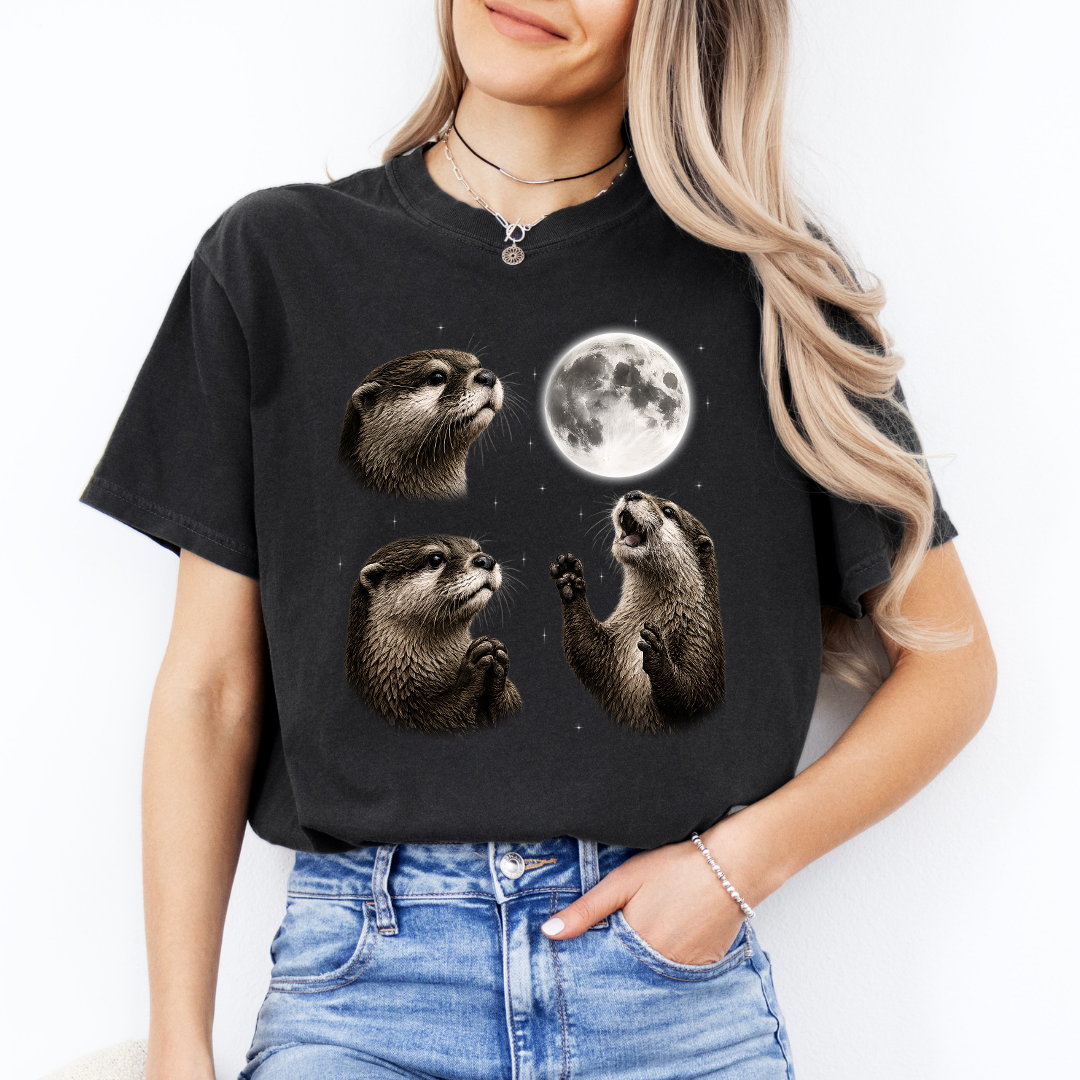 Three Otters Moon Tee