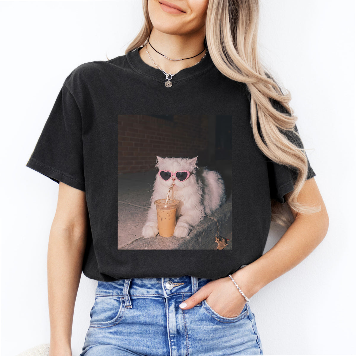 Iced Coffee Cat Tee