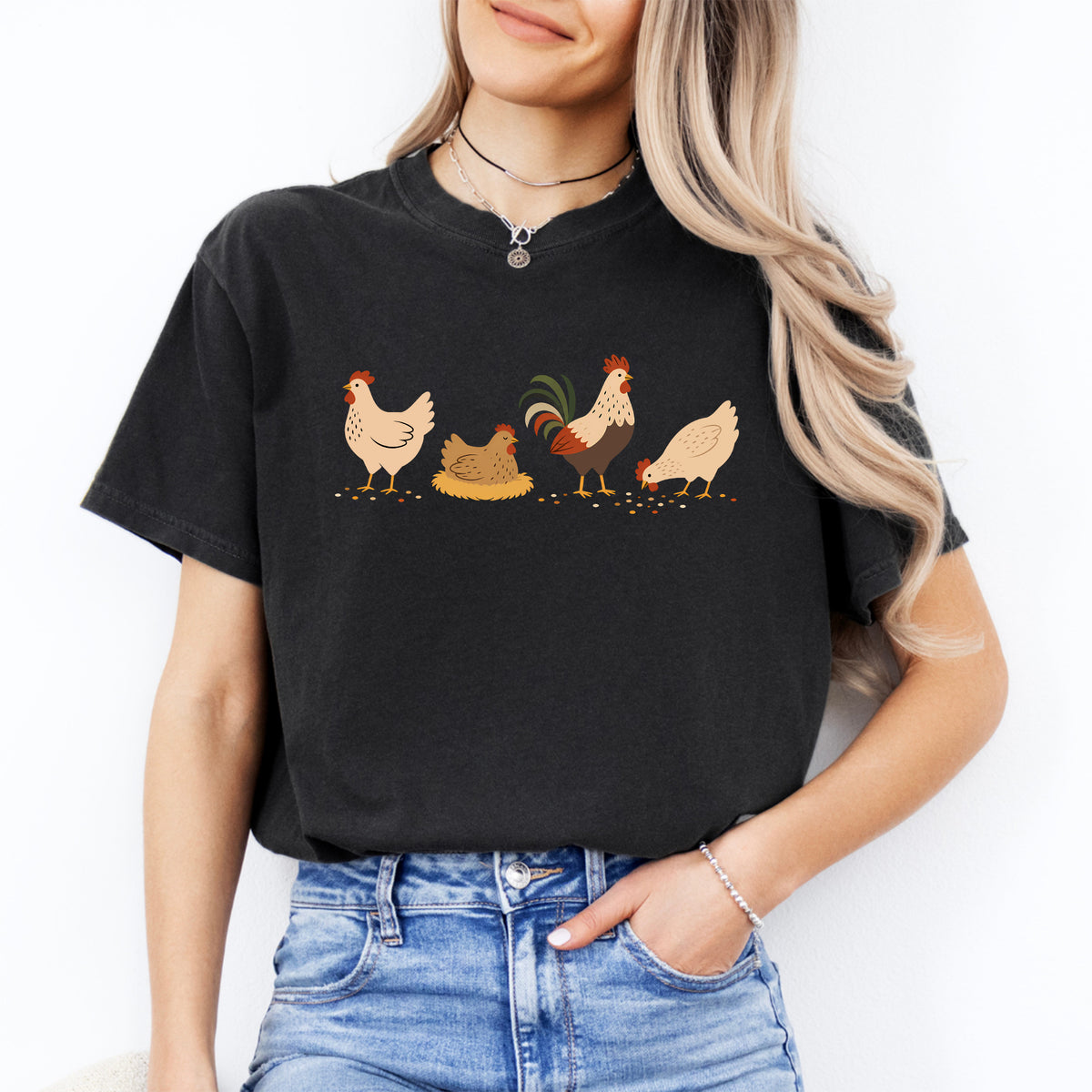 Camiseta de pollo bohemio