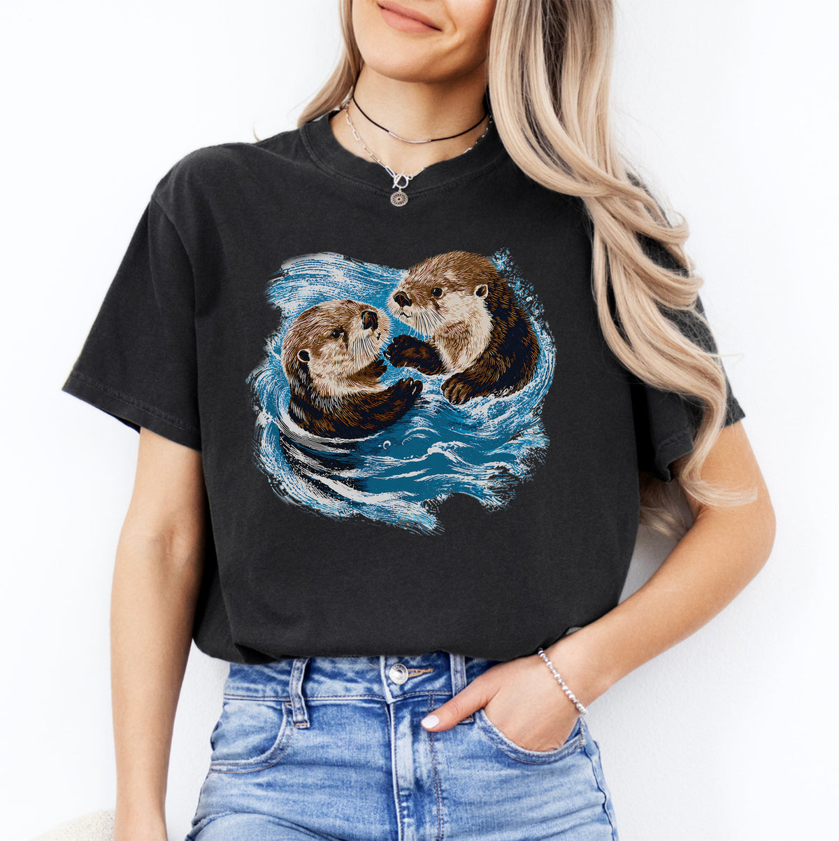 Niedliches T-Shirt mit Seeotter-Motiv
