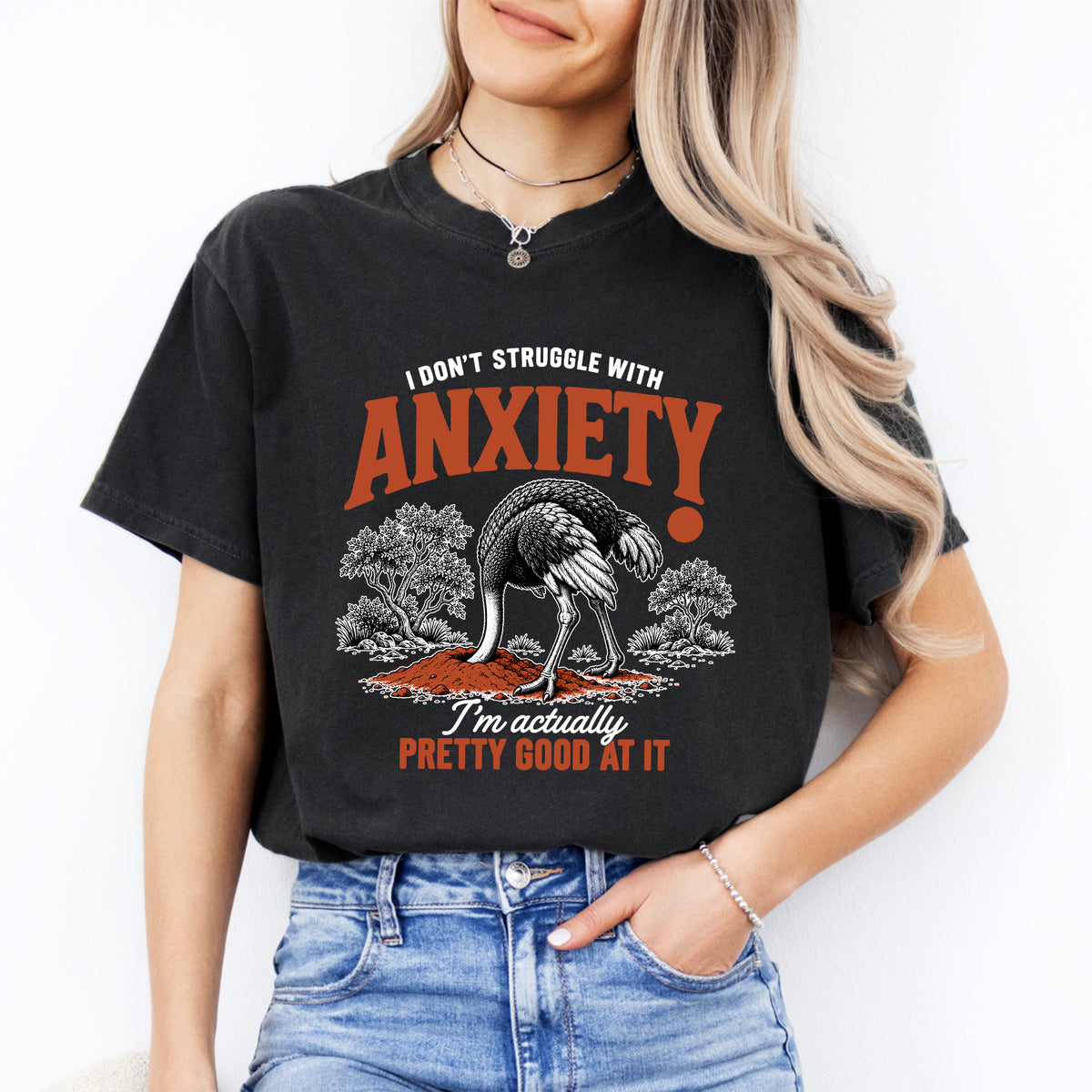 T-Shirt „Ich habe keine Probleme mit Angst“