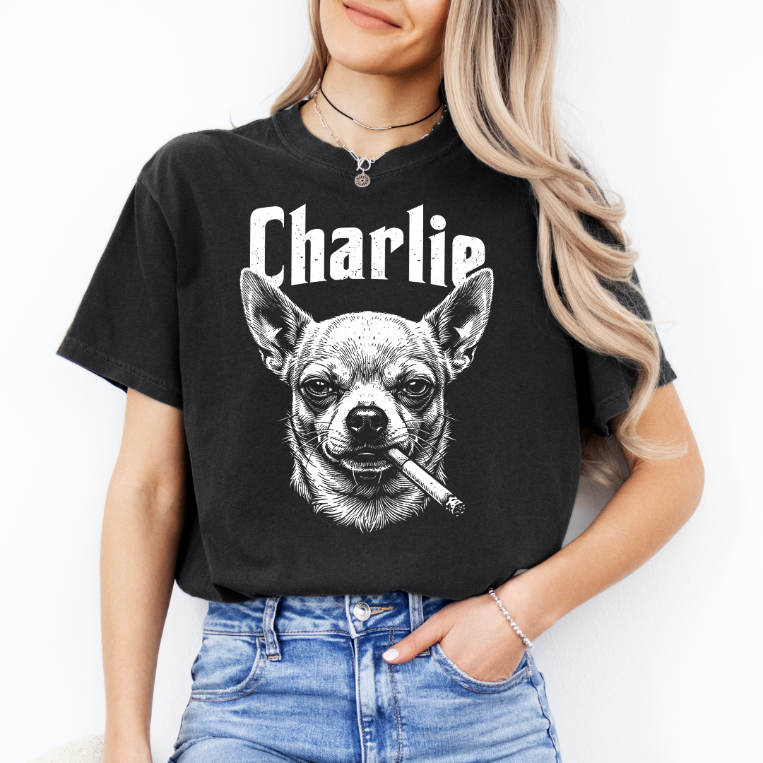 Personalized Mafia Chihuahua Graphic Tee