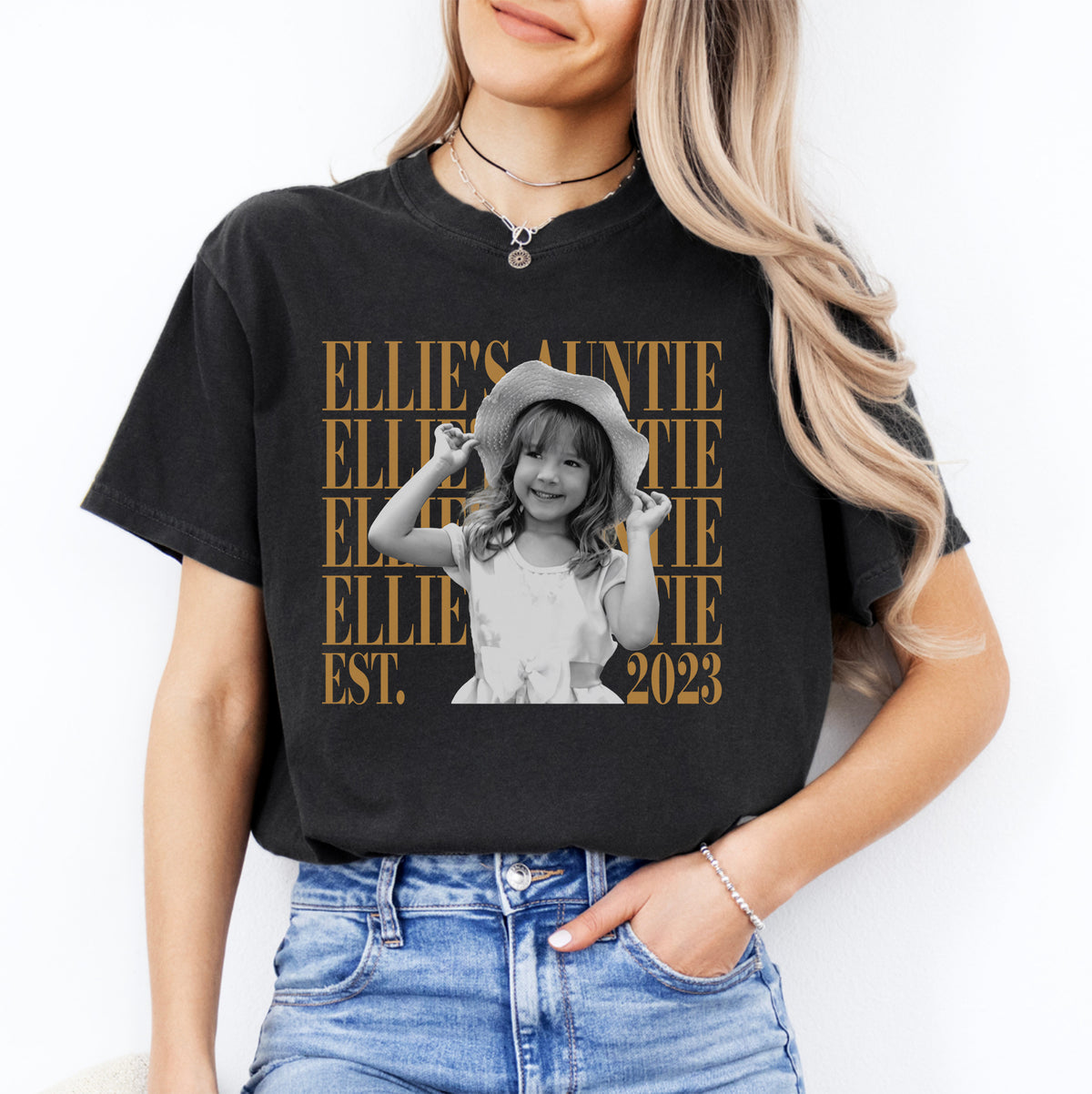 T-shirt personnalisé pour tata avec photo