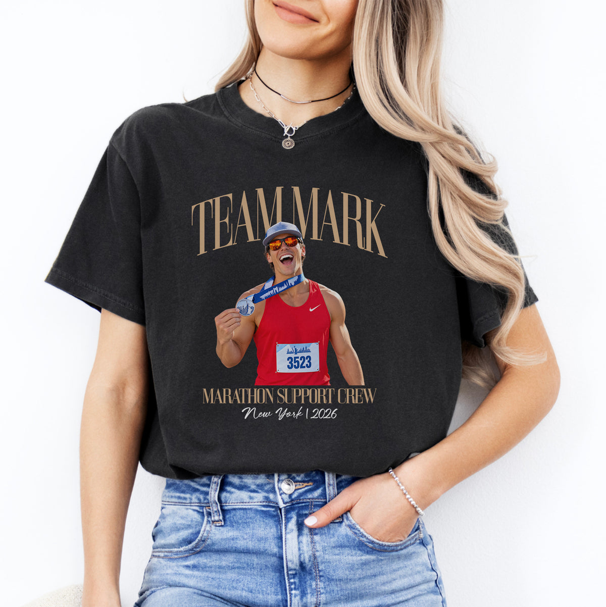Personalized Marathon Support Crew Tee