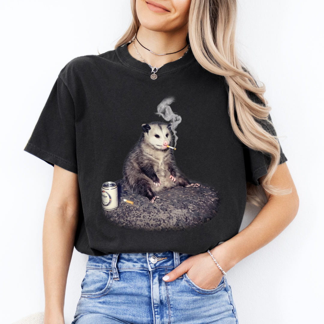 Smoking Possum Meme Tee