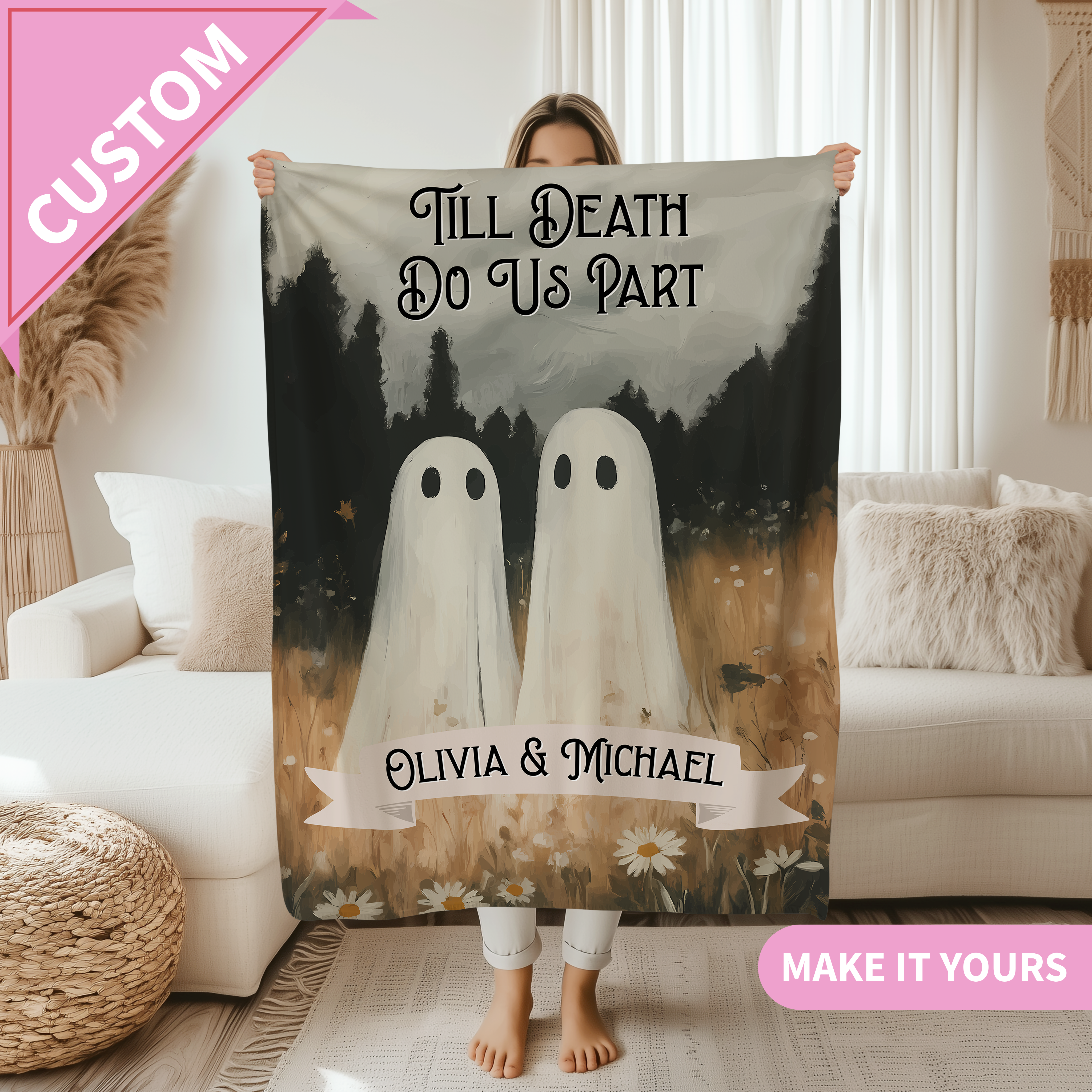 Custom Till Death Do Us Part Wedding Gift Blanket