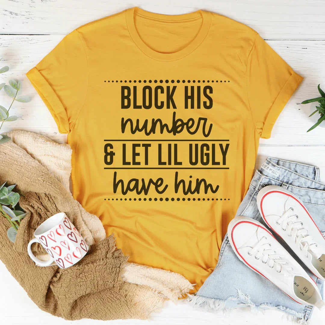 Block His Number Tee Mustard / S Peachy Sunday T-Shirt