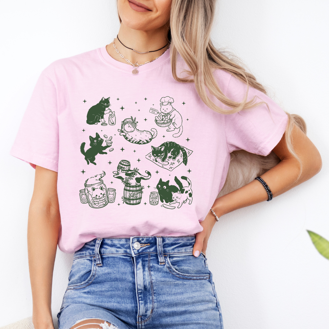 Cute Cat Pickle Lover Tee