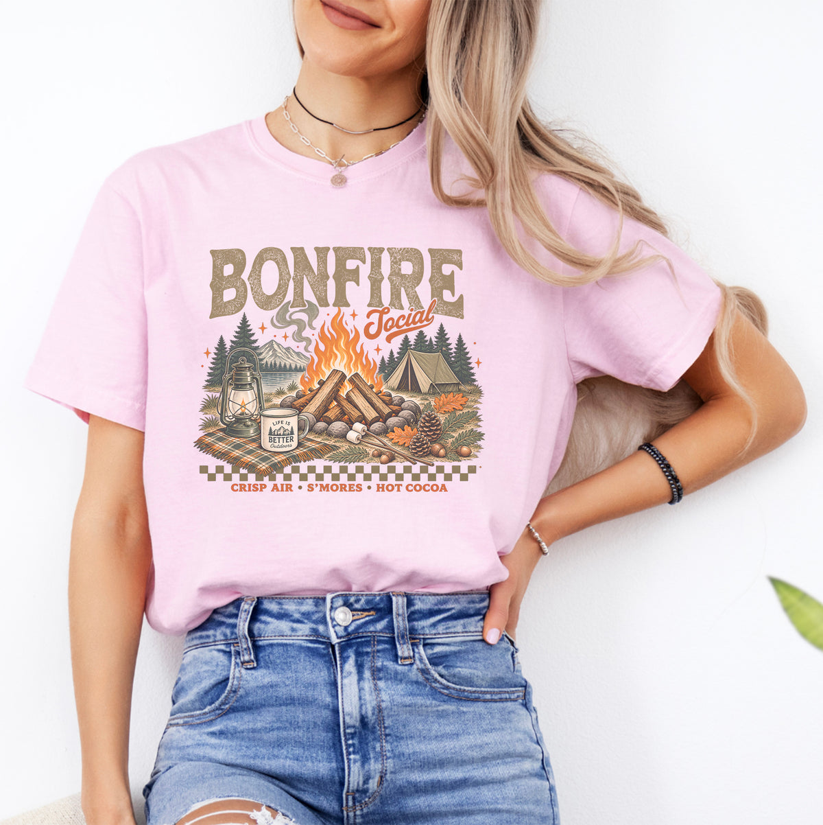 T-shirt de camping « Bonfire Social »