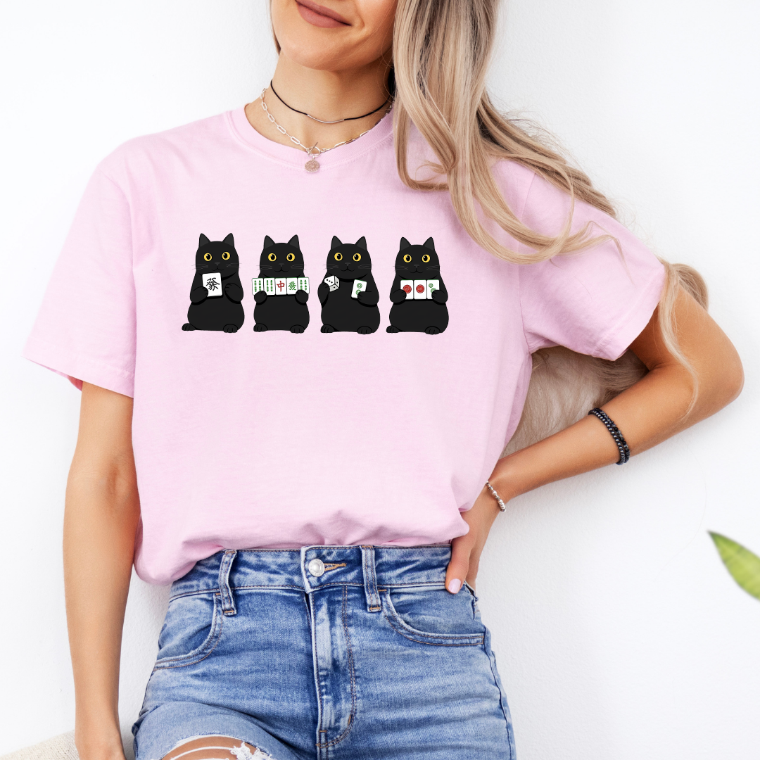 Mahjong Black Cat Tee