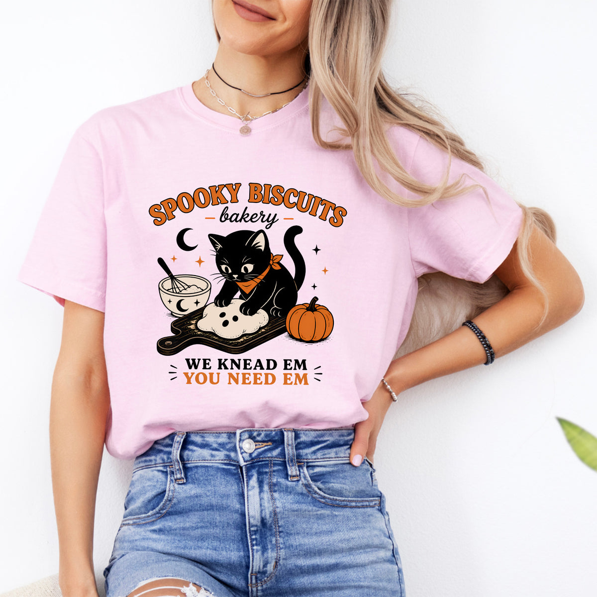 Retro Spooky Biscuits Graphic Shirt – "We Knead 'Em You Need 'Em"