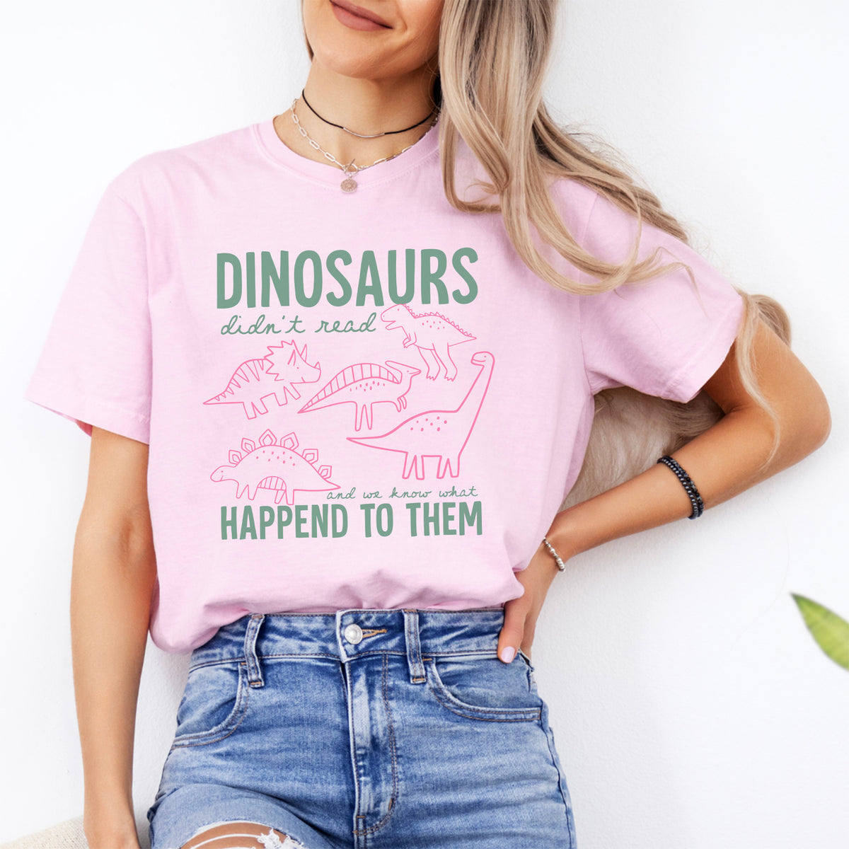 T-Shirt „Dinosaurier konnten nicht lesen“