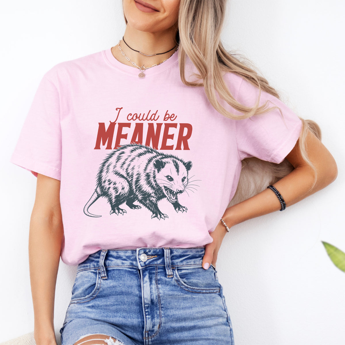 T-shirt amusant avec opossum « Je pourrais être plus méchant »