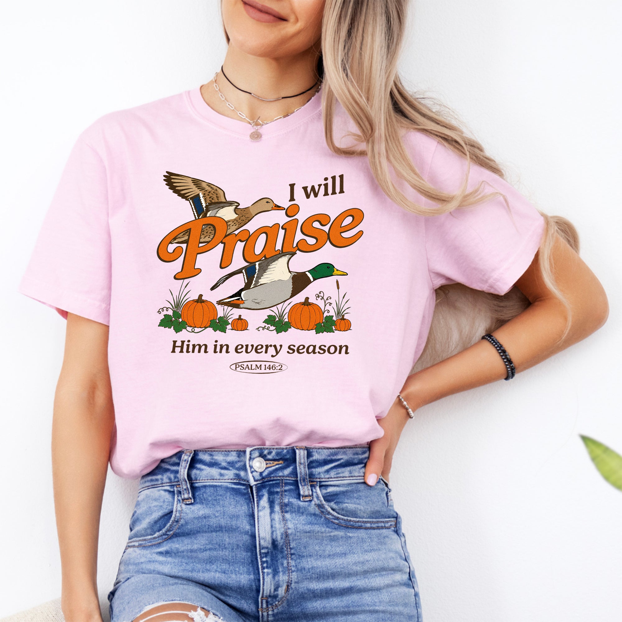 T-Shirt „Ich werde ihn jede Jahreszeit preisen“