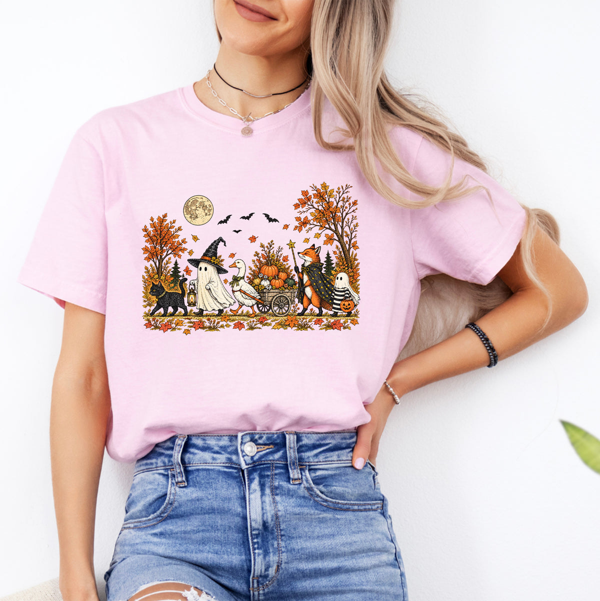 Vintage-Halloween-T-Shirt „Süßes oder Saures“