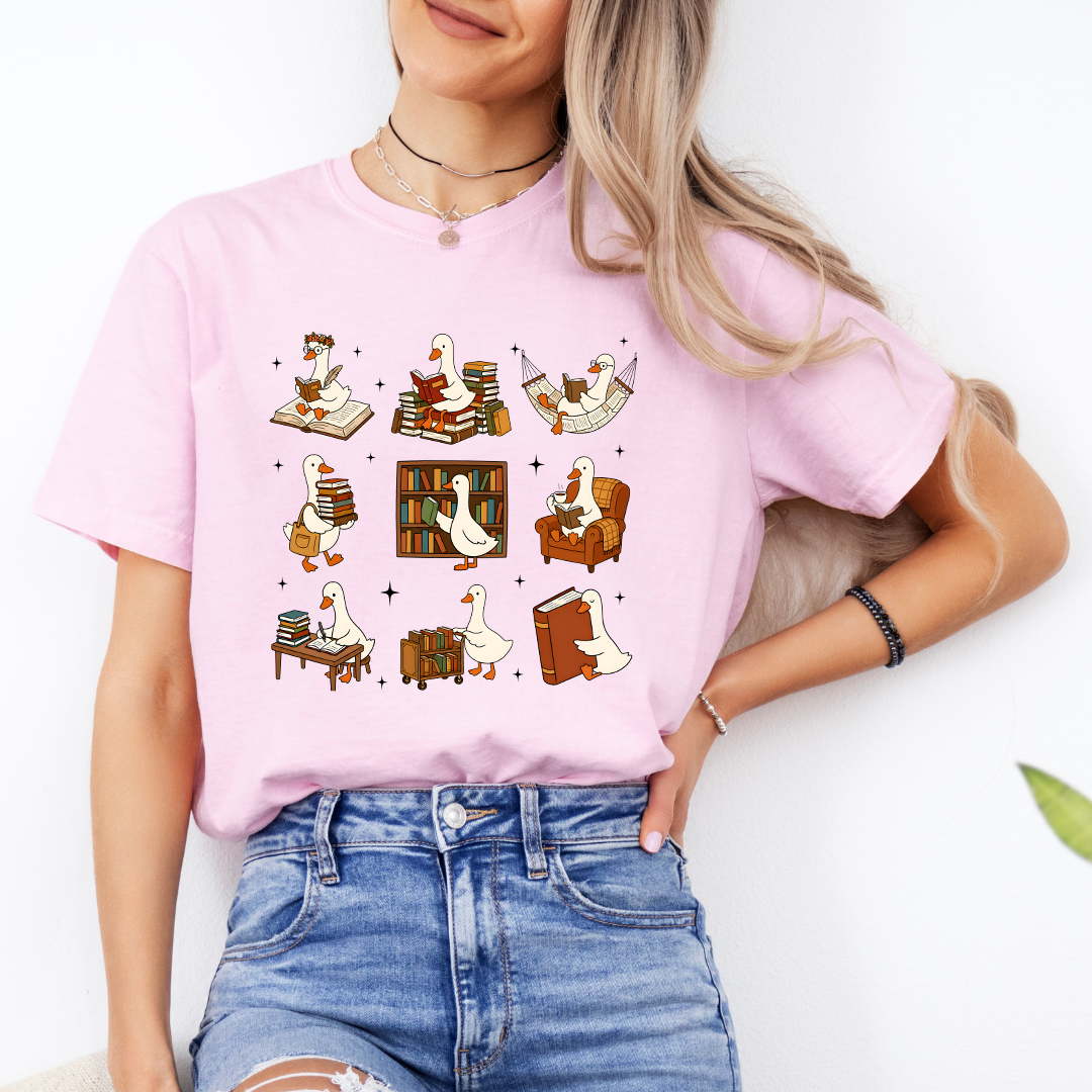 Silly Goose Book Lover Tee