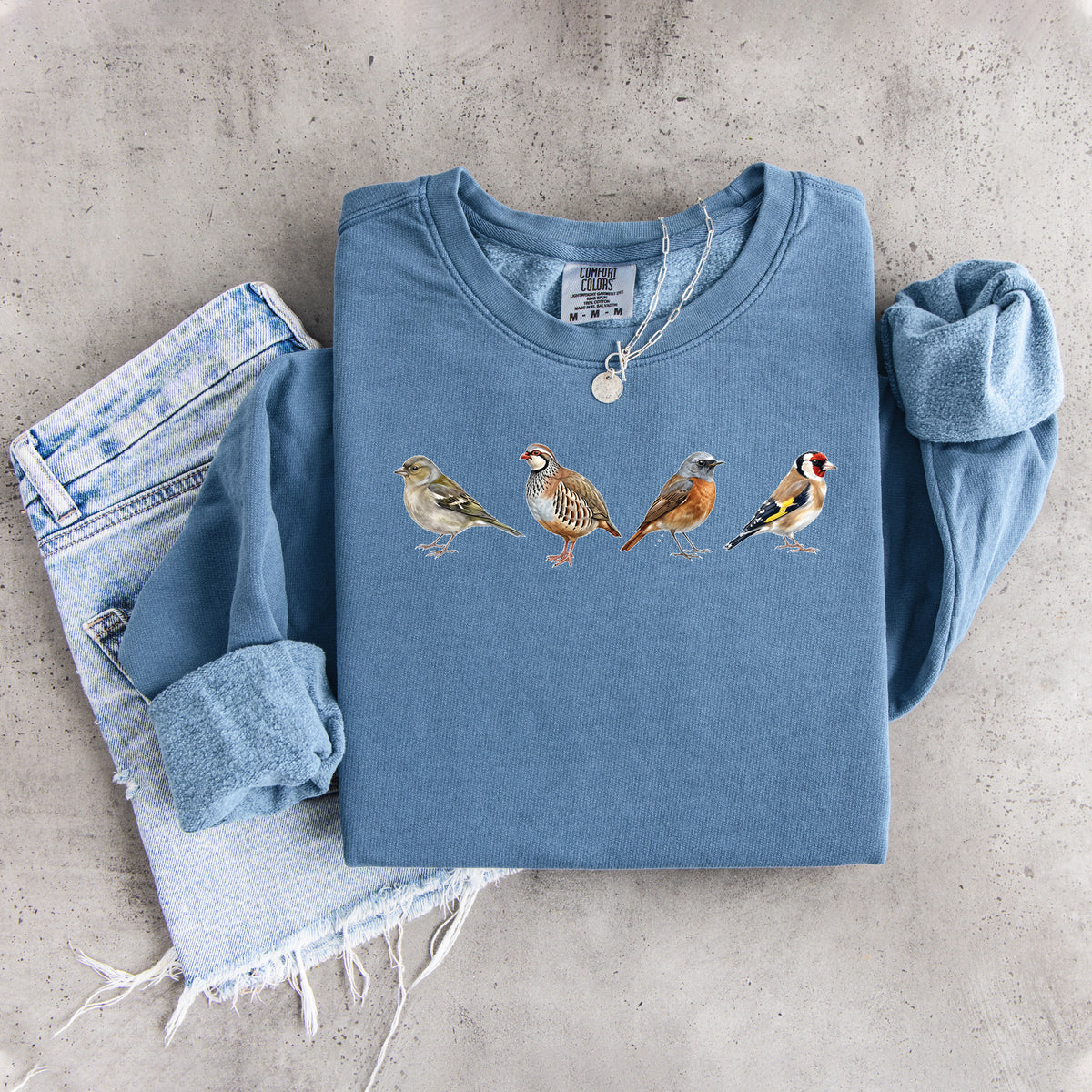 Vintage Illustrated Songbirds Nature Sweatshirt