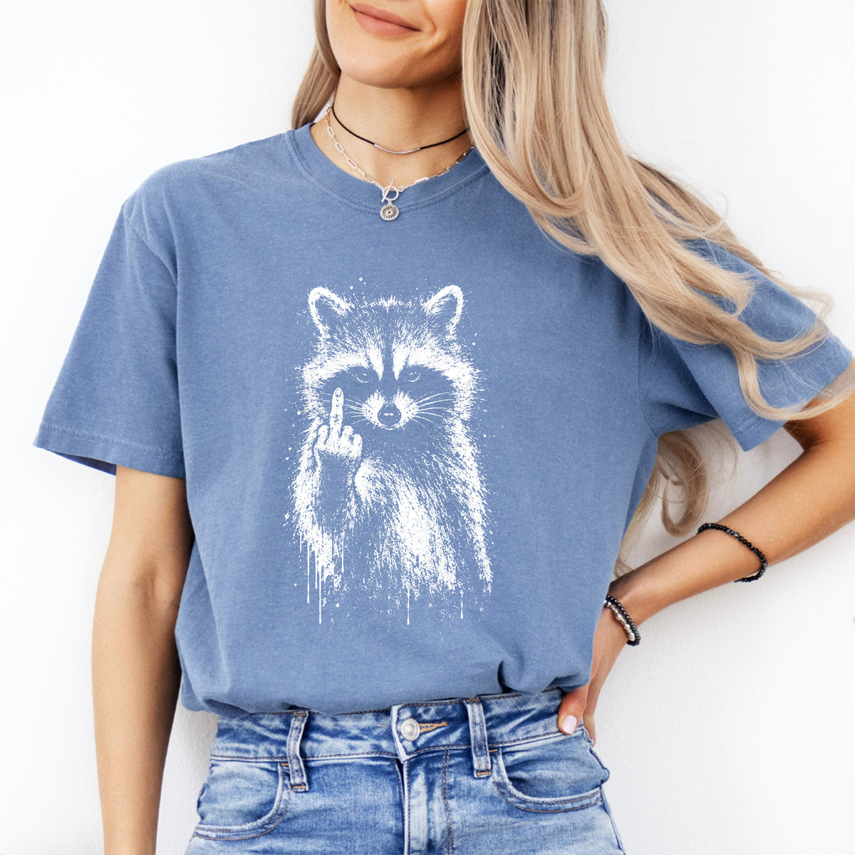 Funny Sarcasm Raccoon Graphic Tee – Attitude Humor Shirt