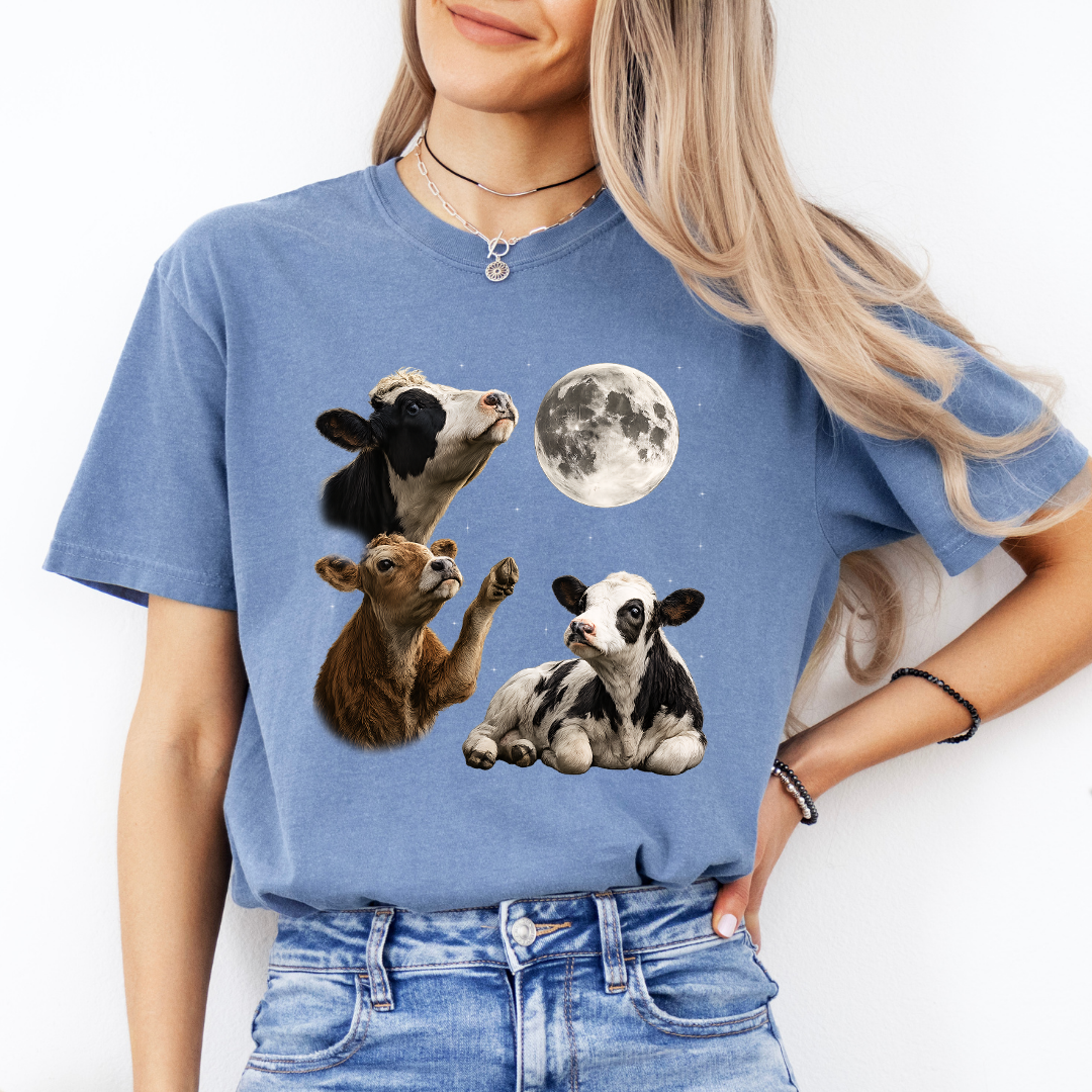 Cow Howling At Moon Tee