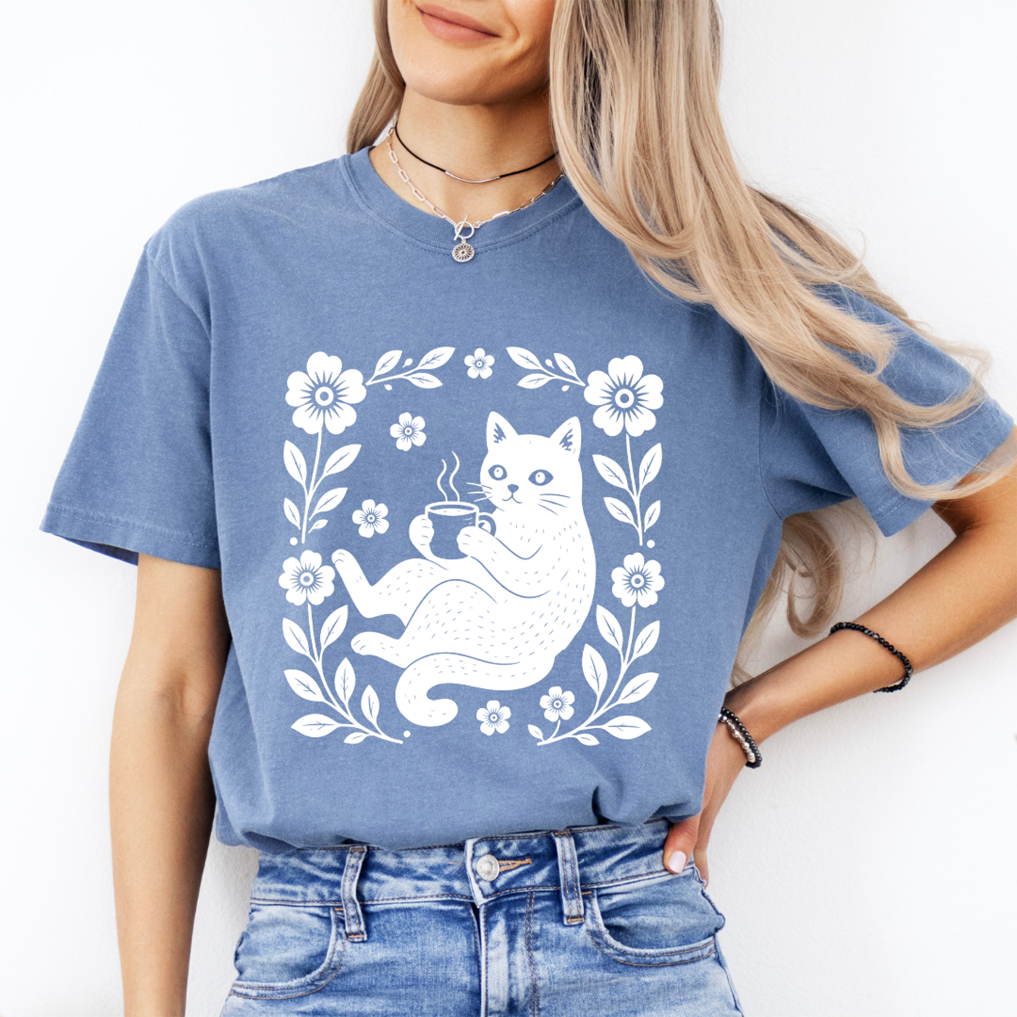 Boho-Katzen-T-Shirt