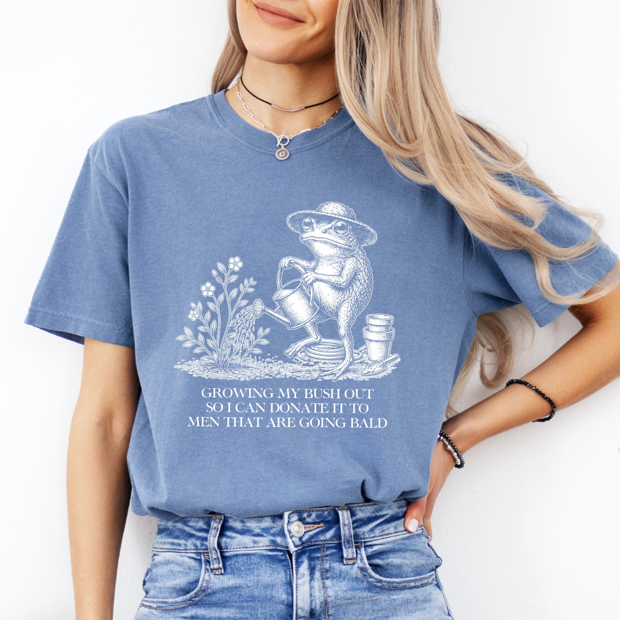 T-shirt amusant pour femme « Je laisse pousser mes poils pubiens »