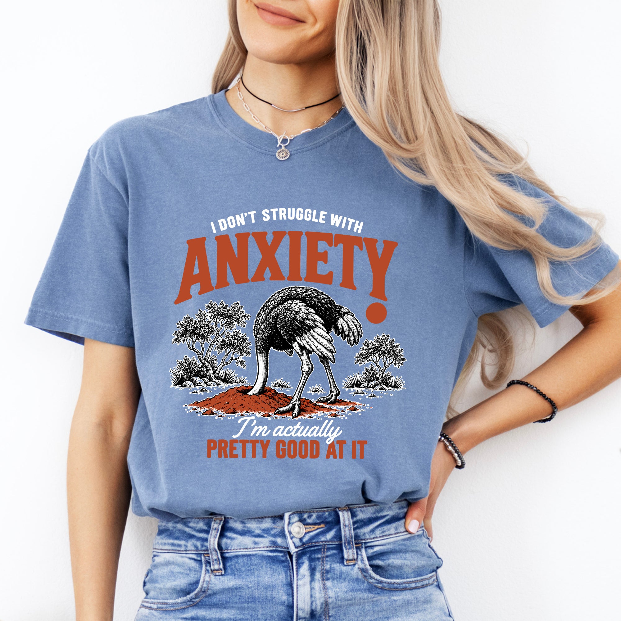 T-Shirt „Ich habe keine Probleme mit Angst“