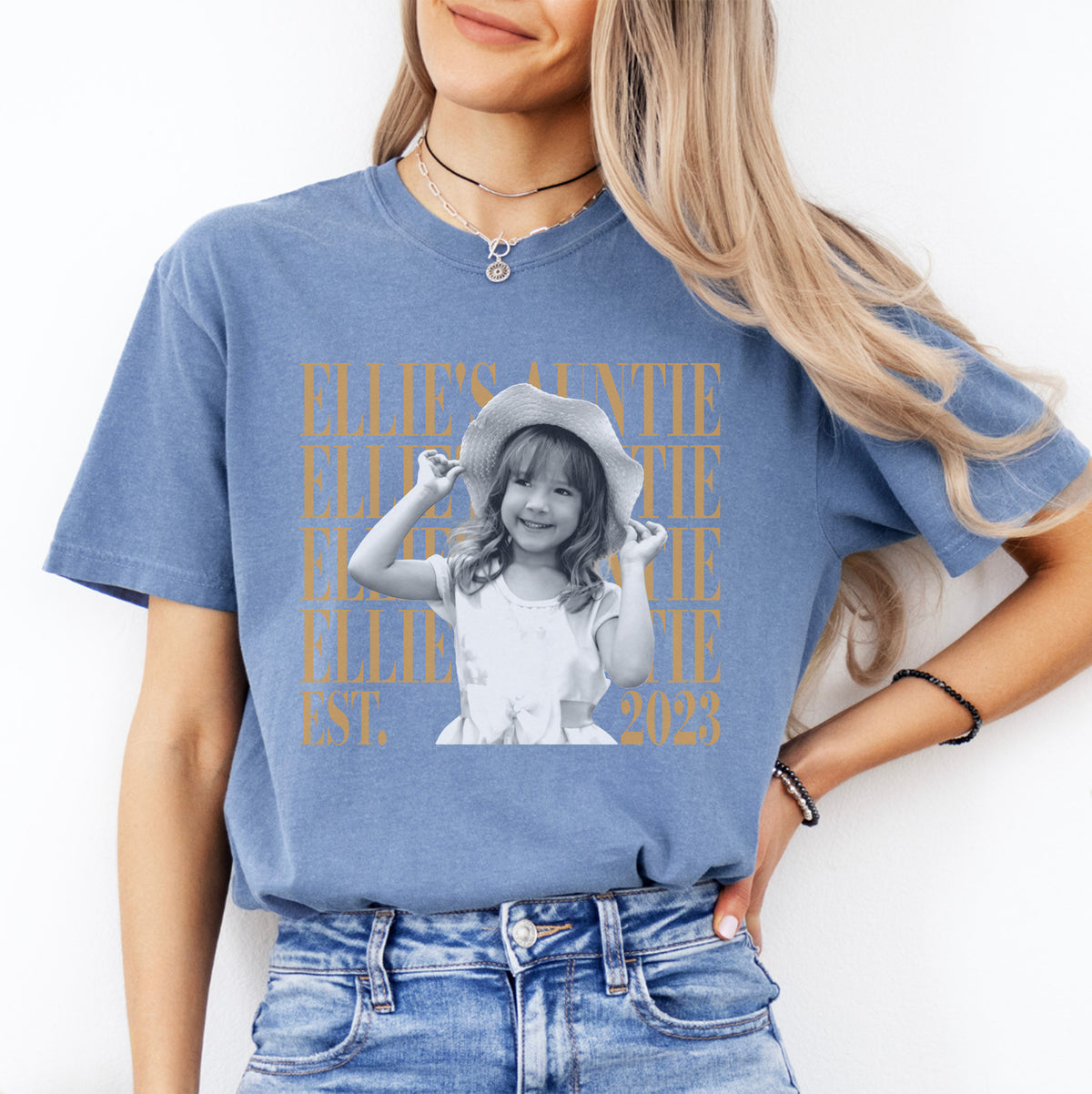 T-shirt personnalisé pour tata avec photo
