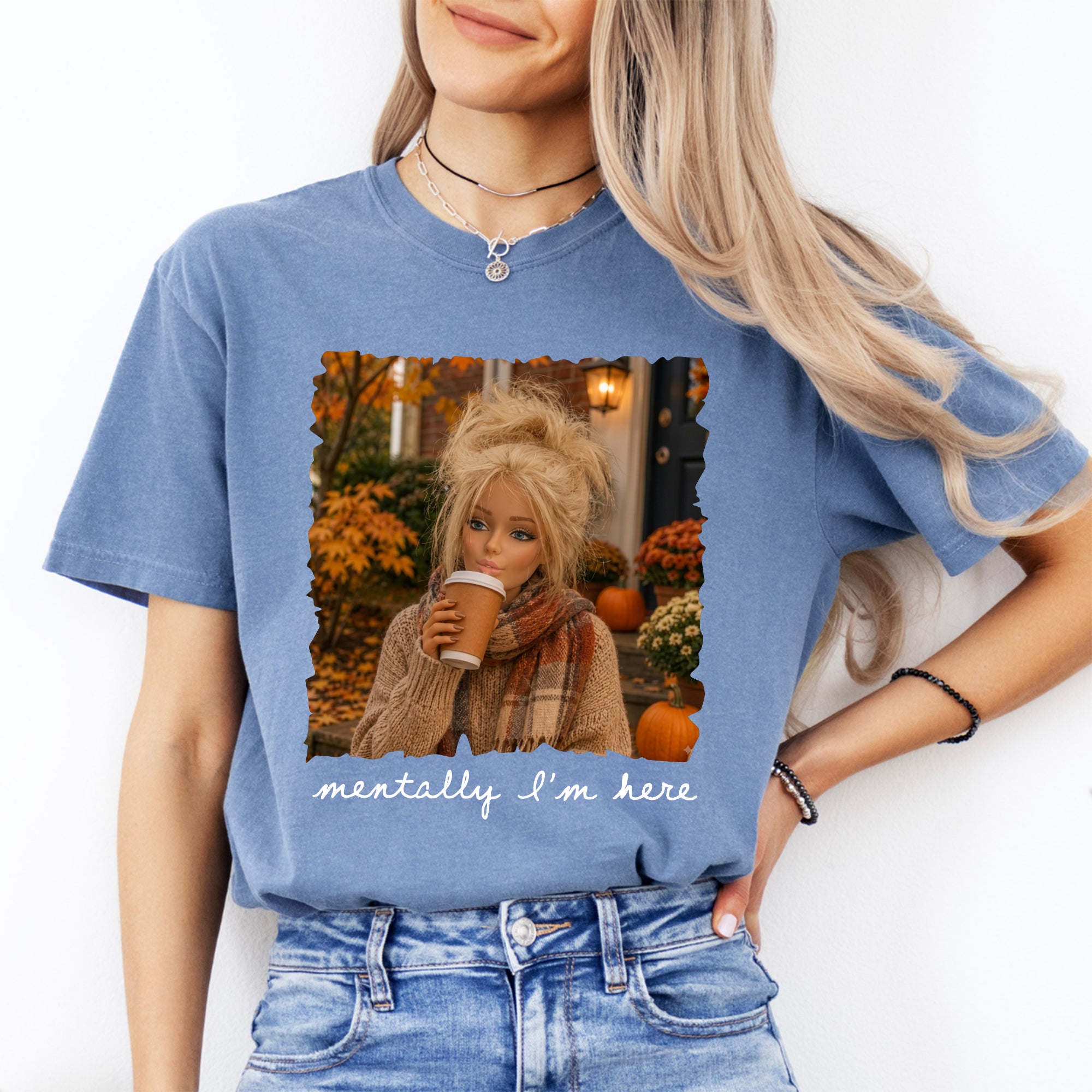 T-shirt « Mentalement, je suis ici »