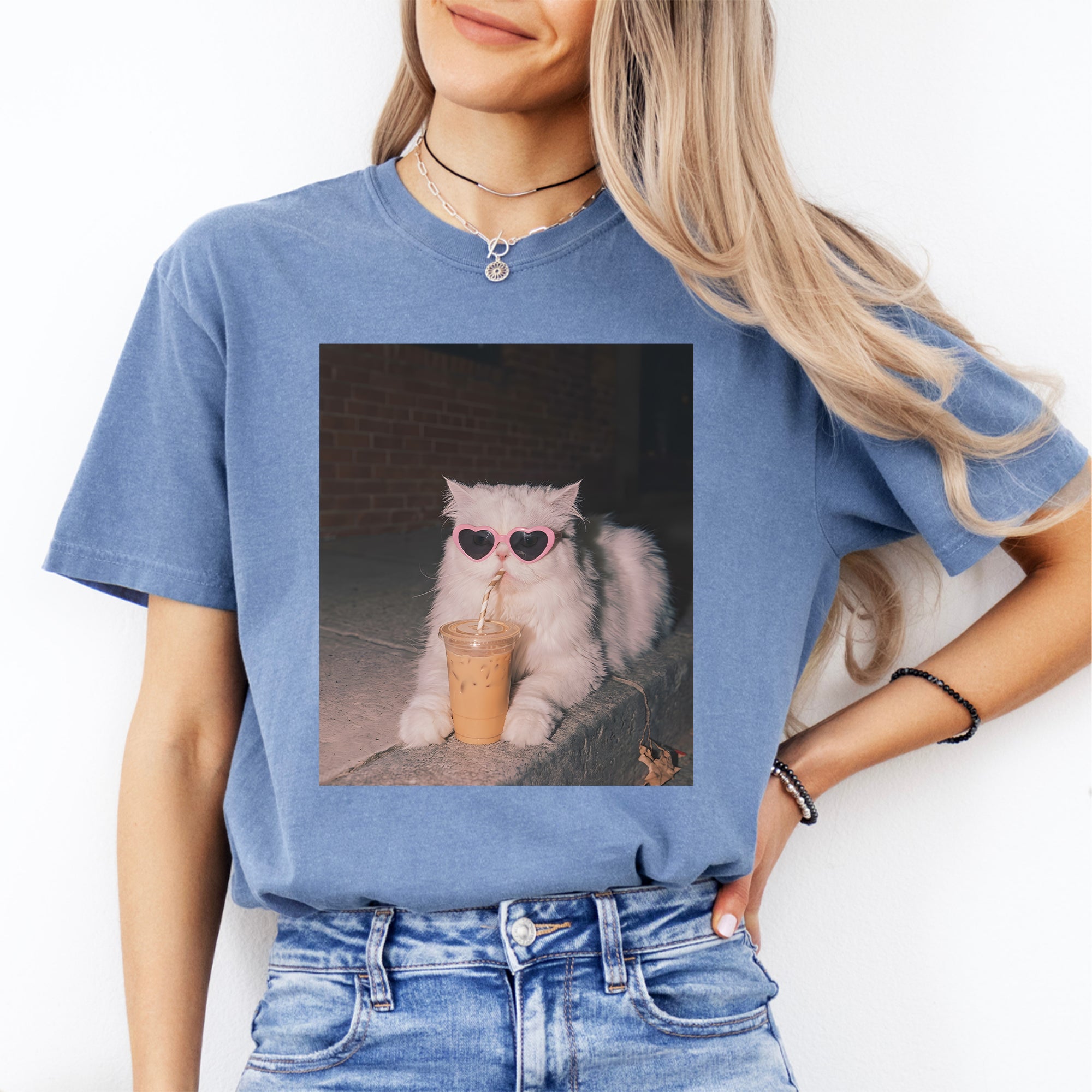 Iced Coffee Cat Tee