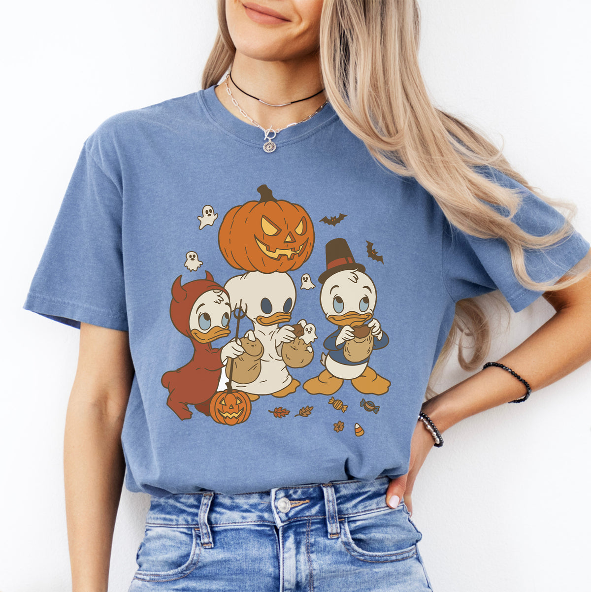 Camiseta vintage de los sobrinos del Pato Donald para la temporada espeluznante
