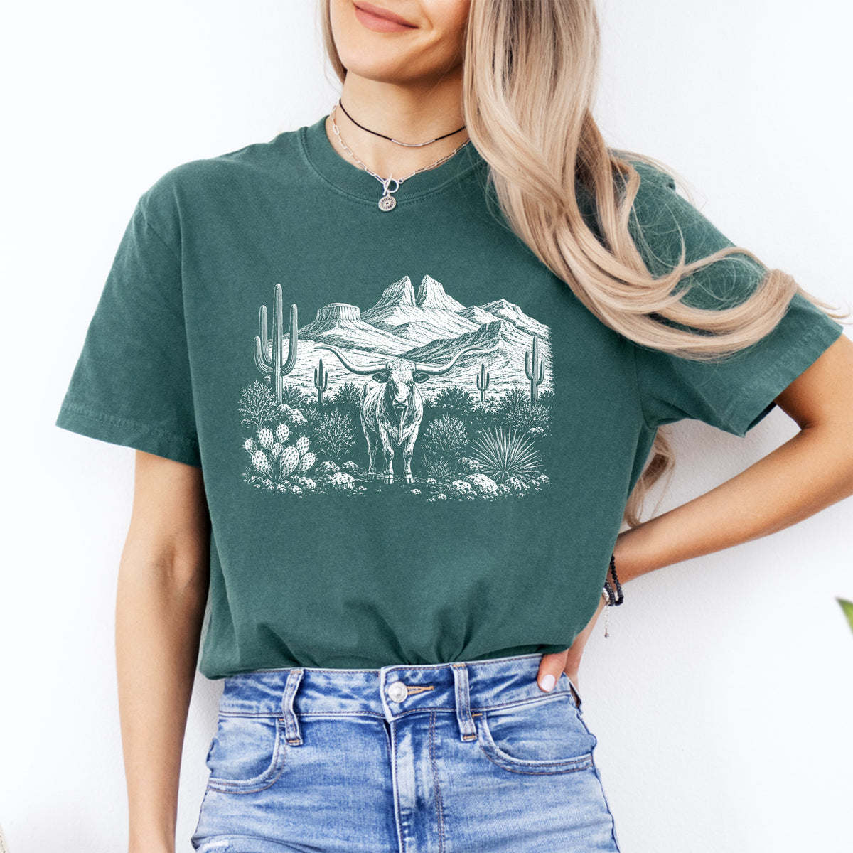 Retro-Western-T-Shirt mit Grafik