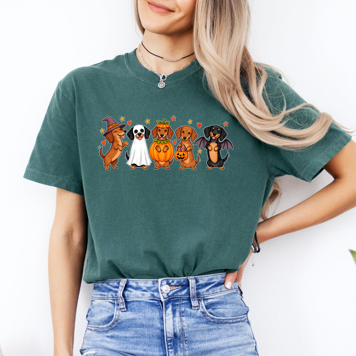 T-shirt teckel d’Halloween