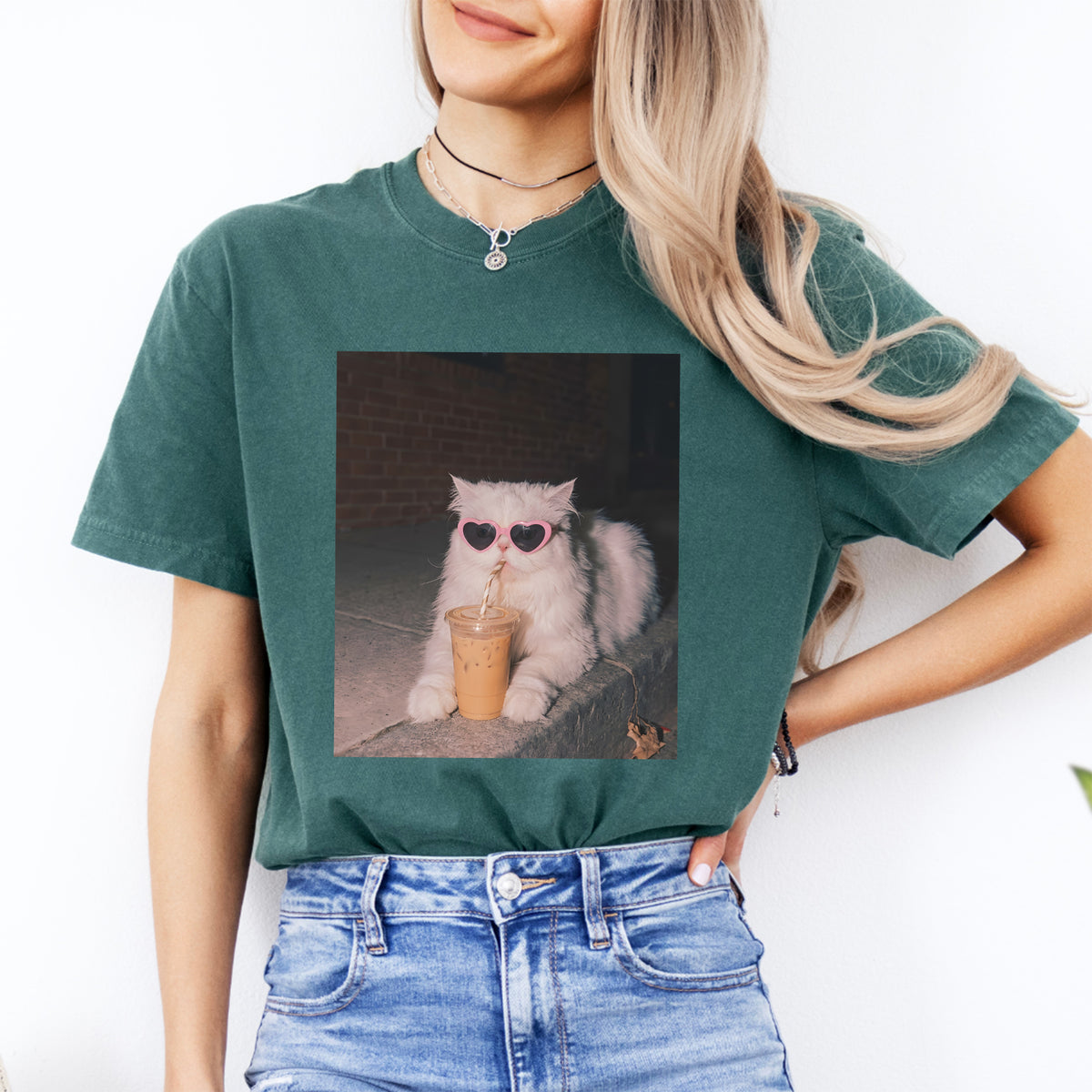 Iced Coffee Cat Tee