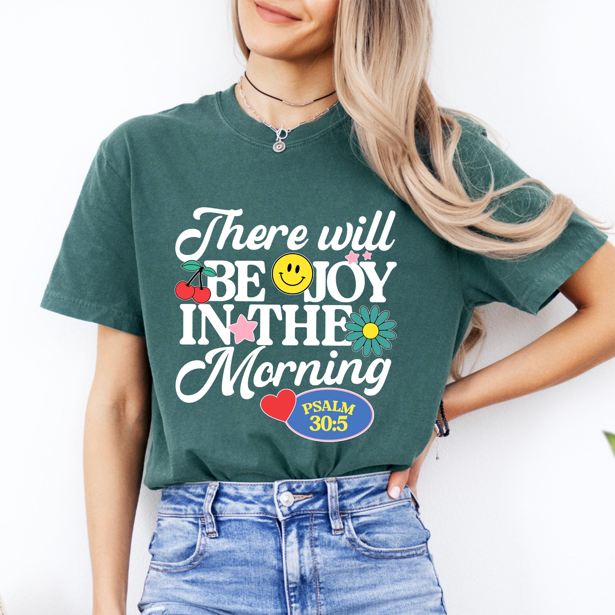 T-Shirt „Morgens wird es Freude geben“