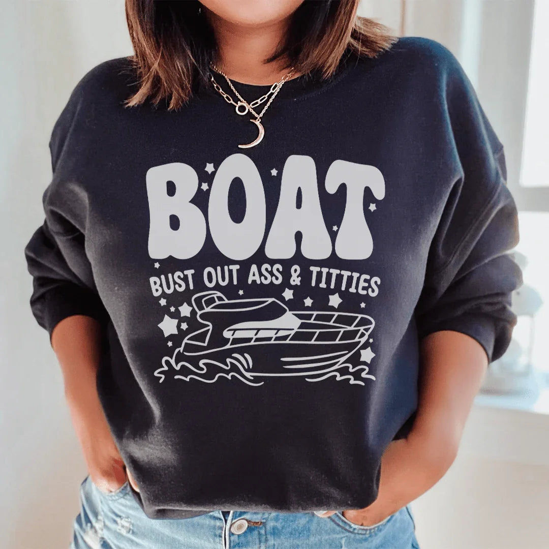 Boat Bust Out Ass Tee Black / S Peachy Sunday T-Shirt