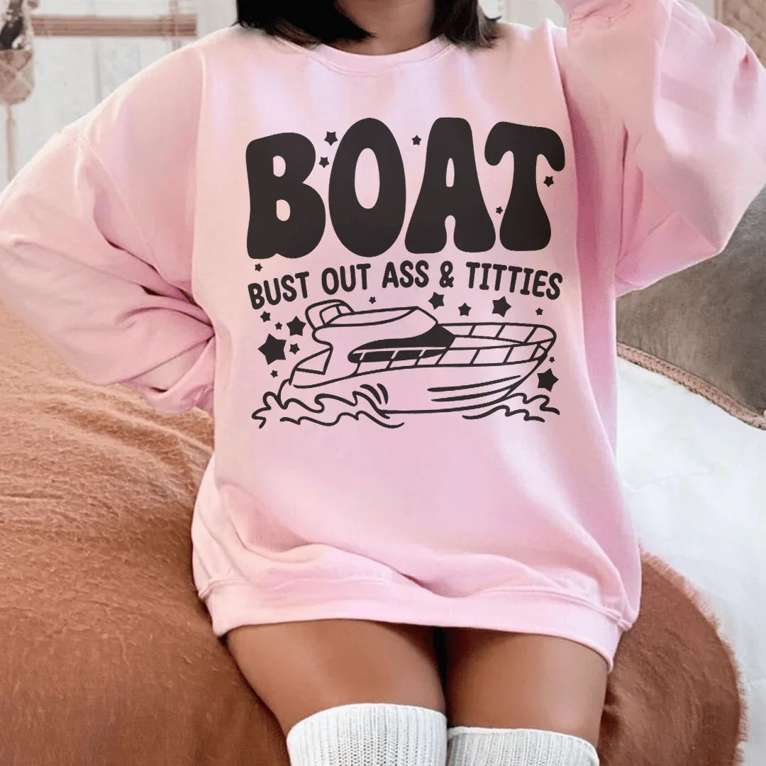 Boat Bust Out Ass Tee Light Pink / S Peachy Sunday T-Shirt