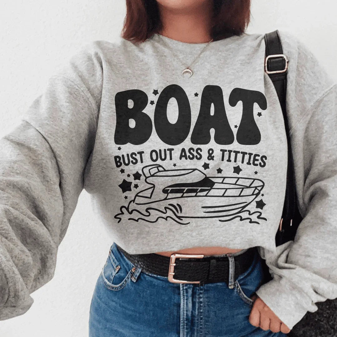 Boat Bust Out Ass Tee Sport Grey / S Peachy Sunday T-Shirt