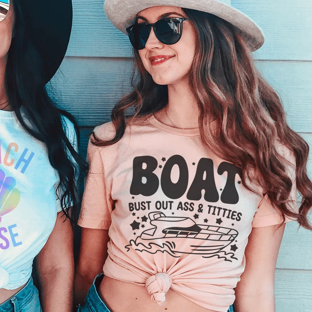 Boat Tee Heather Prism Peach / S Peachy Sunday T-Shirt