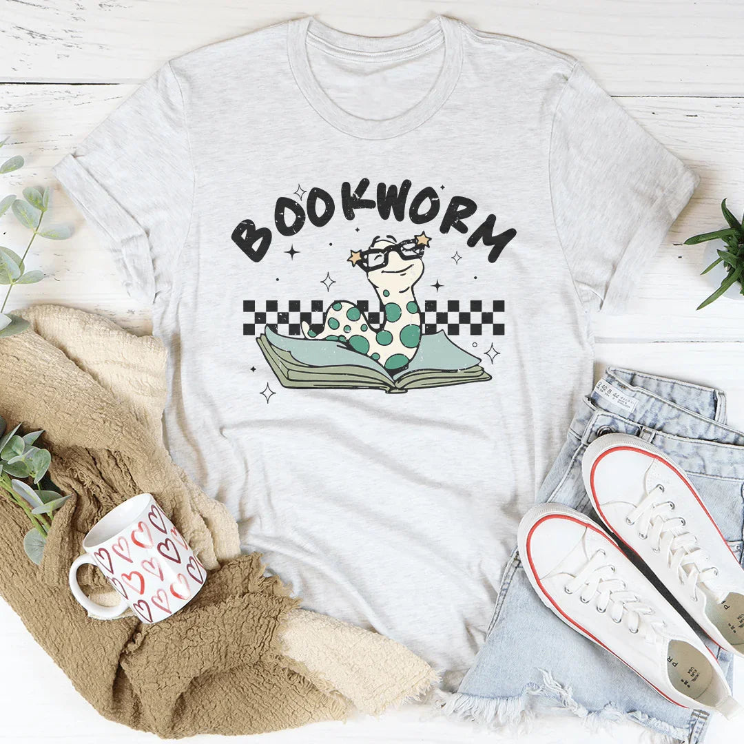 Book Worm Tee White / S Peachy Sunday T-Shirt