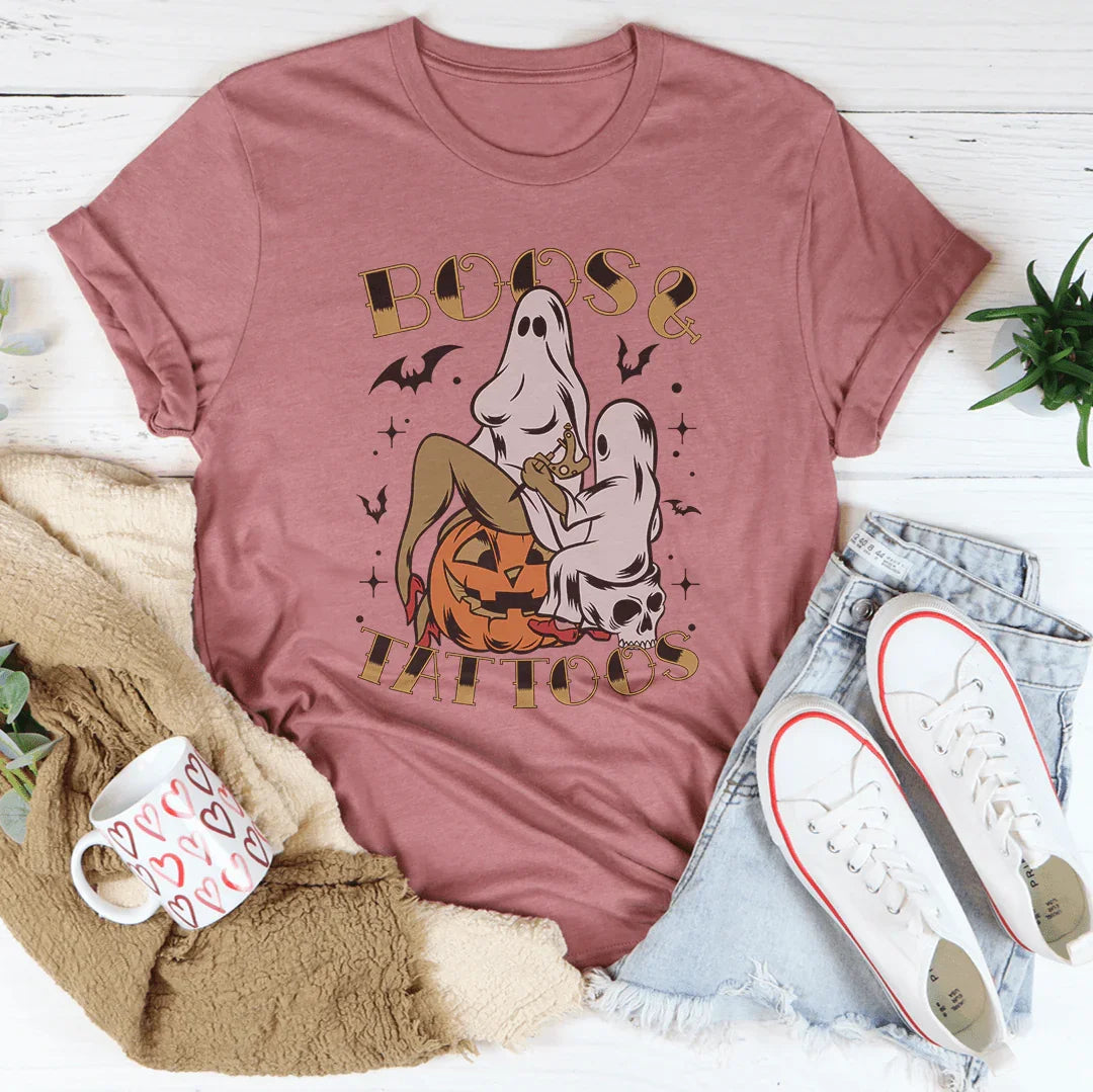 Boos & Tattoos Tee Mauve / S Peachy Sunday T-Shirt