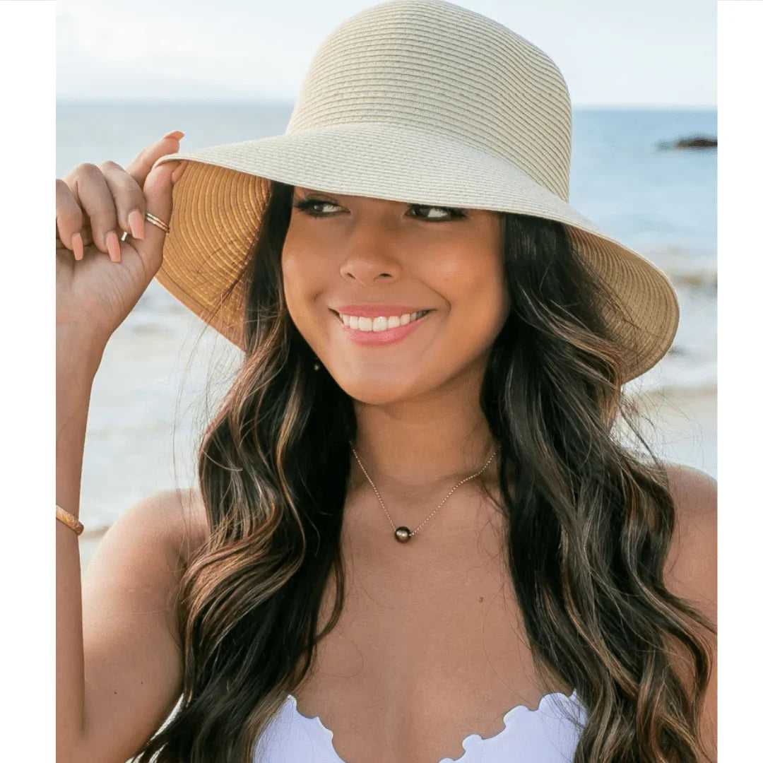 Bow Back Straw Bucket Hat Aili's Corner T-Shirt
