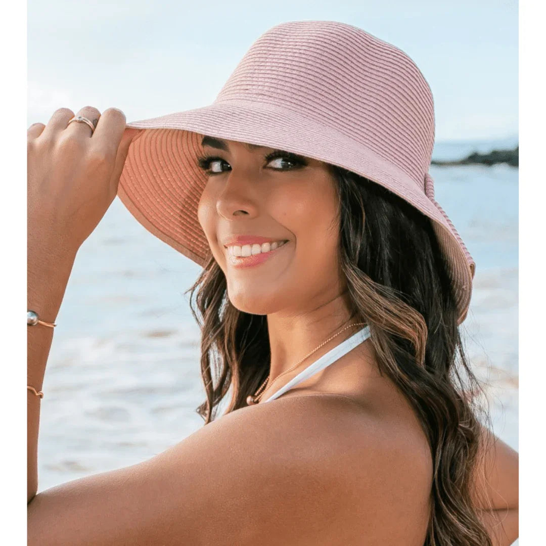 Bow Back Straw Bucket Hat Aili's Corner T-Shirt
