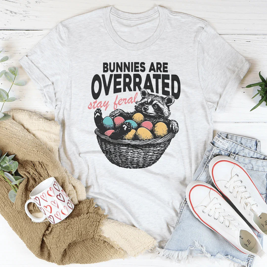Bunnies Are Overrated Stay Feral Tee Ash / S Peachy Sunday T-Shirt