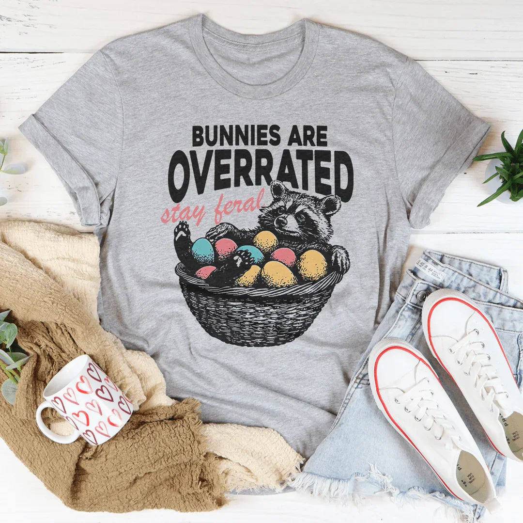 Bunnies Are Overrated Stay Feral Tee Athletic Heather / S Peachy Sunday T-Shirt