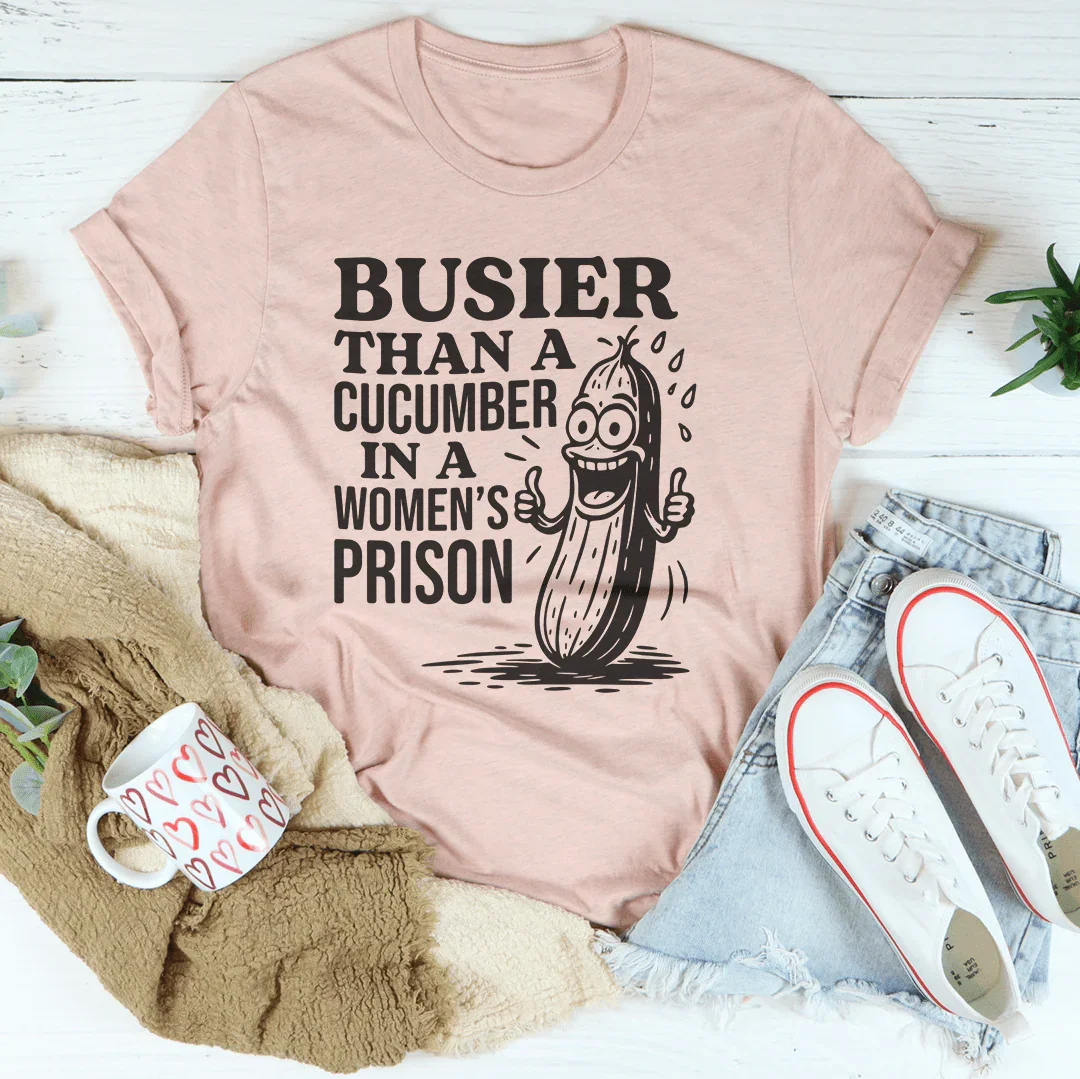 Busier Than A Cucumber In A Women's Prison Tee Heather Prism Peach / S Peachy Sunday T-Shirt