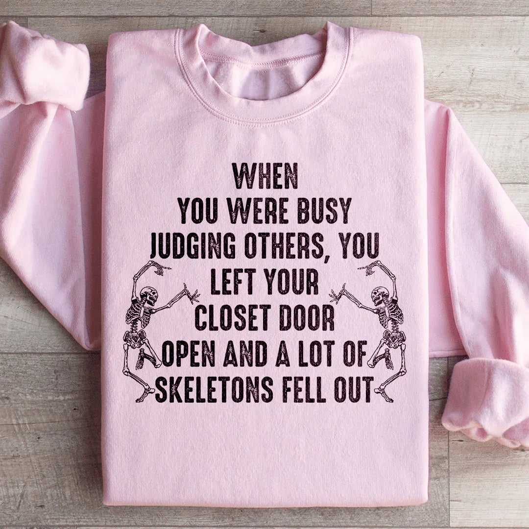 Busy Judging Others Sweatshirt Light Pink / S Peachy Sunday T-Shirt