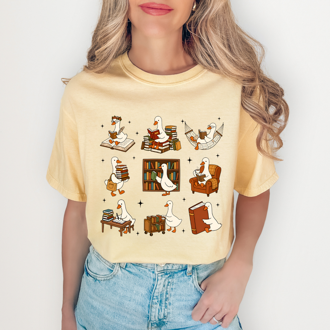 Silly Goose Book Lover Tee