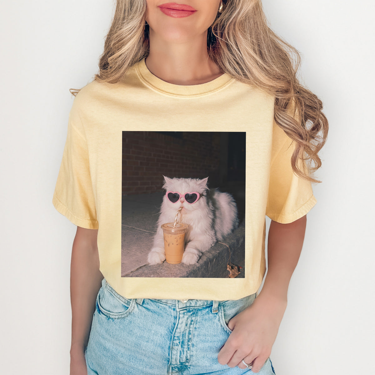 Iced Coffee Cat Tee