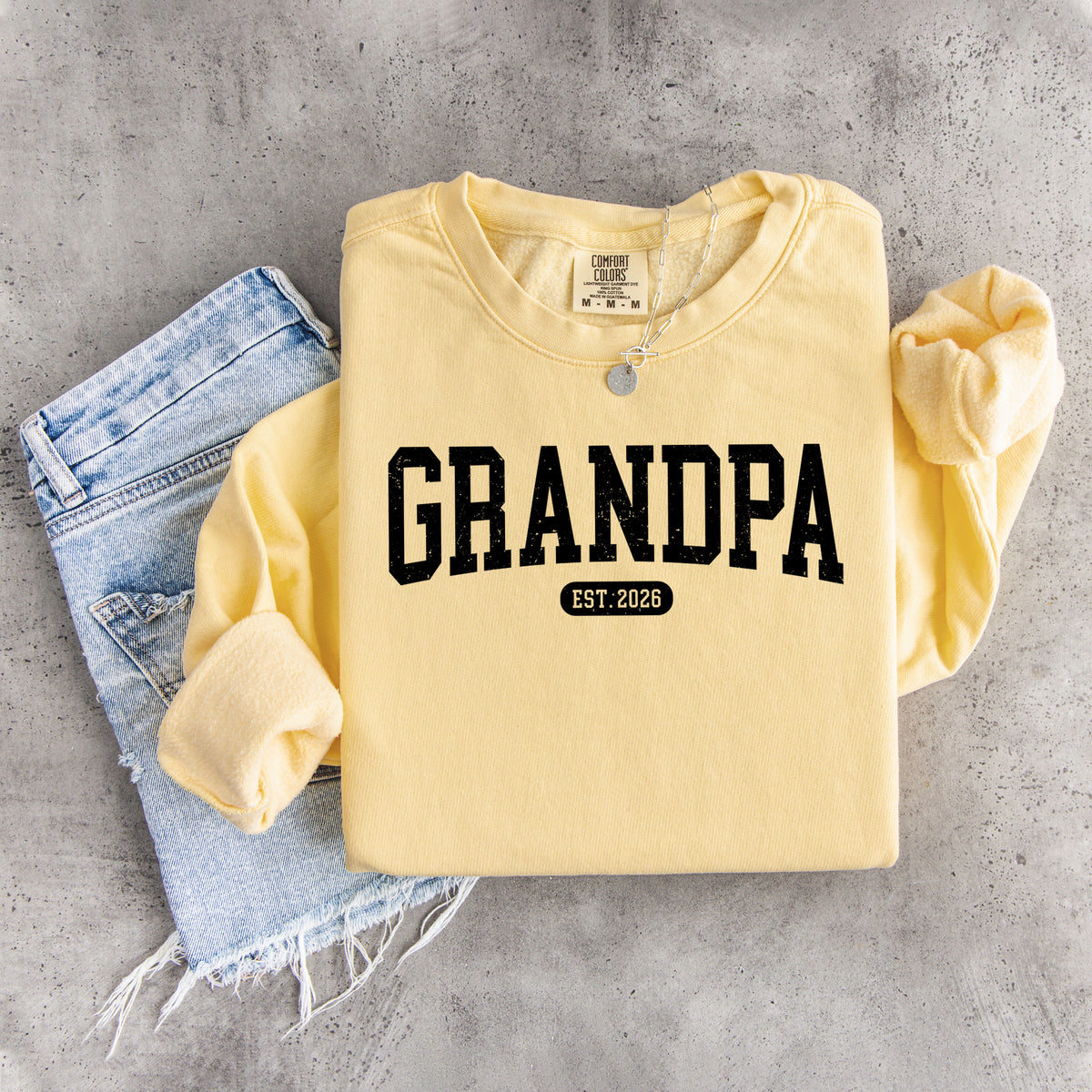 Personalisierbares College-Sweatshirt für Opa mit Gründungsjahr