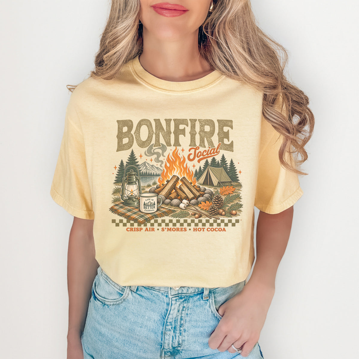 T-shirt de camping « Bonfire Social »